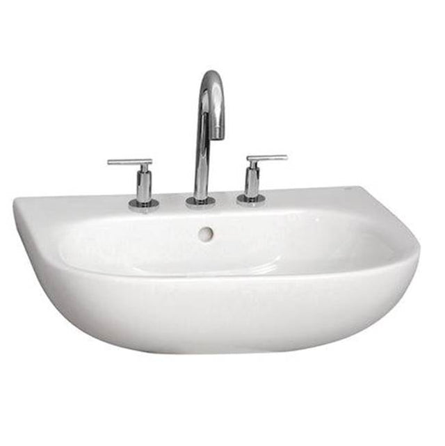 Barclay - Caroline 550 Wall-Hung Basin, White-4'' Center Set - White
