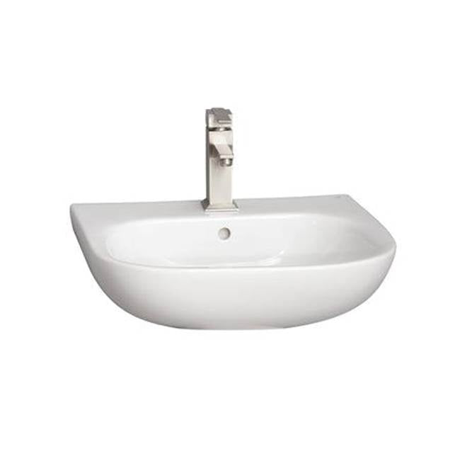Barclay - Tonique 550 Wall Hung Basin 1 faucet hole, White - White