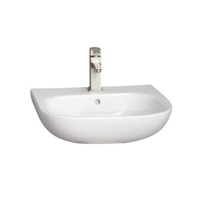 Barclay - Tonique 550 Wall Hung Basin 8'' Widespread, White - White