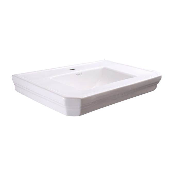 Barclay - Corbin Wall Hung w/Overflow 4'' Center Set, White - White