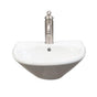 Barclay - Gair Wall Hung Basin 1 faucet hole, White - White