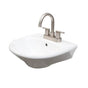 Barclay - Gair Wall Hung Basin 4'' Centerset, White - White