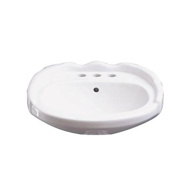 Barclay - Silvi 20'' Wall Hung w/Overflow 6'' Center Set, White - White