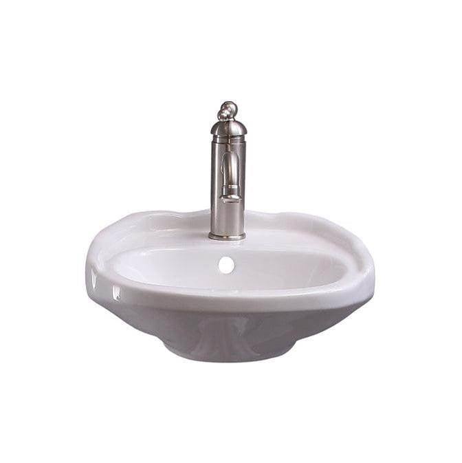 Barclay - Silvi 15'' Wall Hung w/Overflow 1 Faucet Hole, White - White