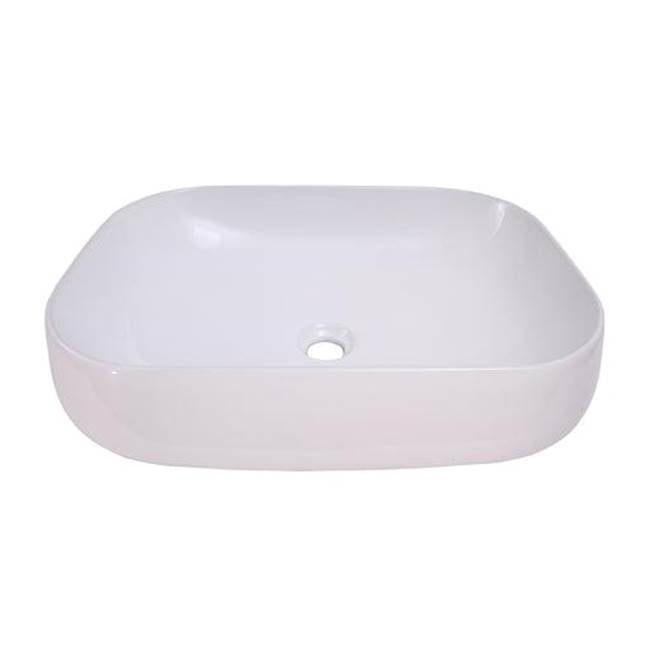 Barclay - Celino 520 Rectangular Above Counter Basin, White - White