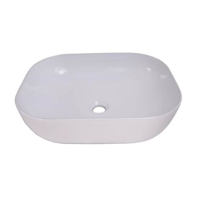 Barclay - Kendra 19-1/2''  Rect Above Counter Basin, White - White