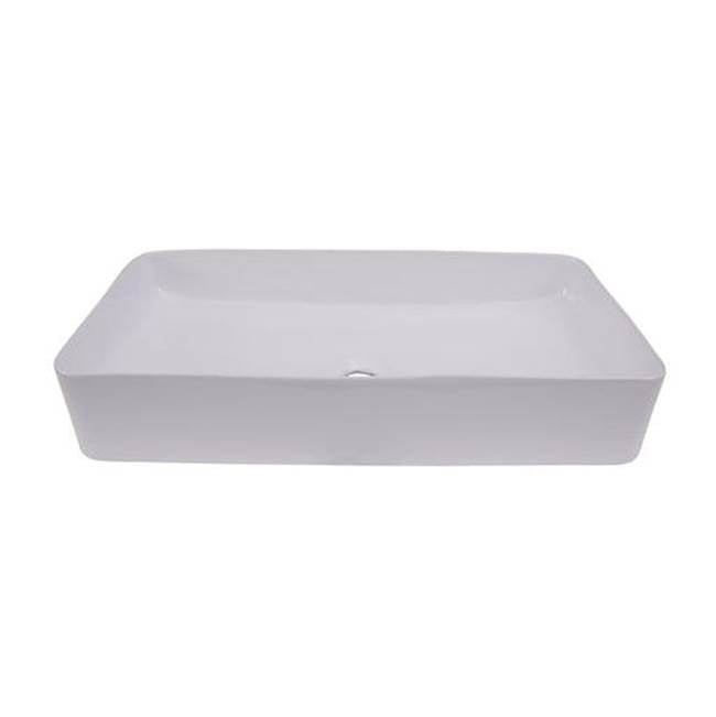 Barclay - Leduc 23'' Rectangular Above Counter Basin, White - White