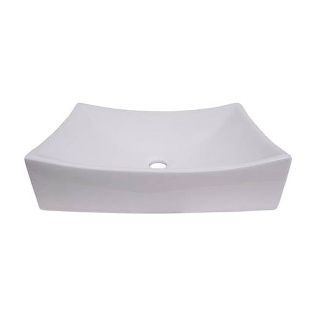 Barclay - Styx 510 Rectangular Above Counter Basin, White - White