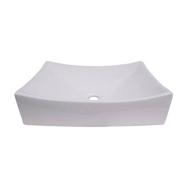 Barclay - Styx 510 Rectangular Above Counter Basin, White - White