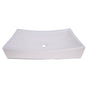 Barclay - Styx 640 Rectangular Above Counter Basin, White - White