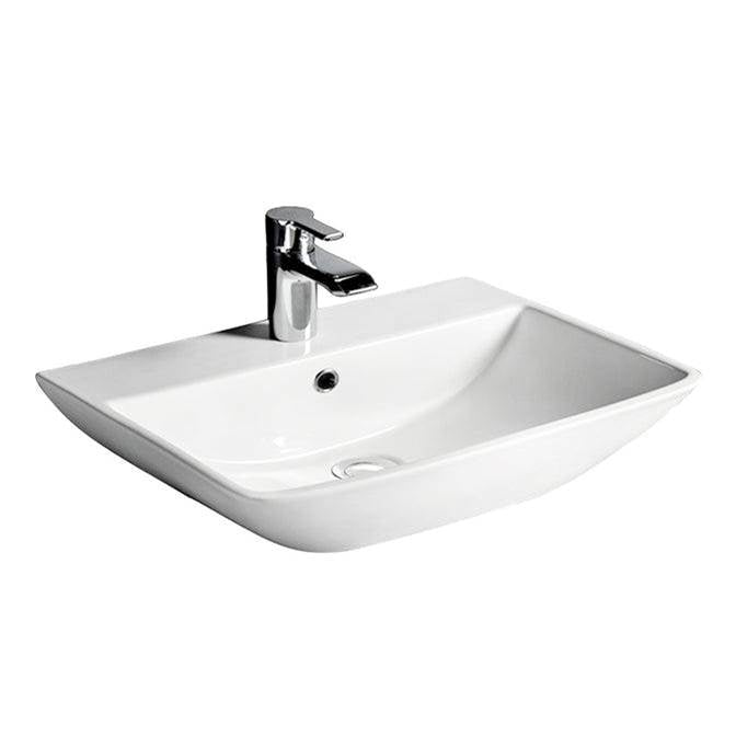 Barclay - Summit 600 Wall Hung Basin 4 Center Set, White - White