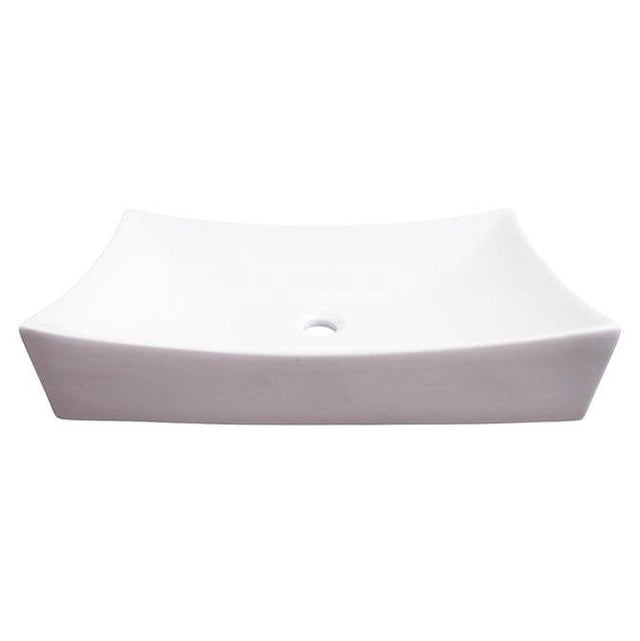 Barclay - Porter Above Counter Basin, 26'', Rect, No Faucet Holes,WH - White