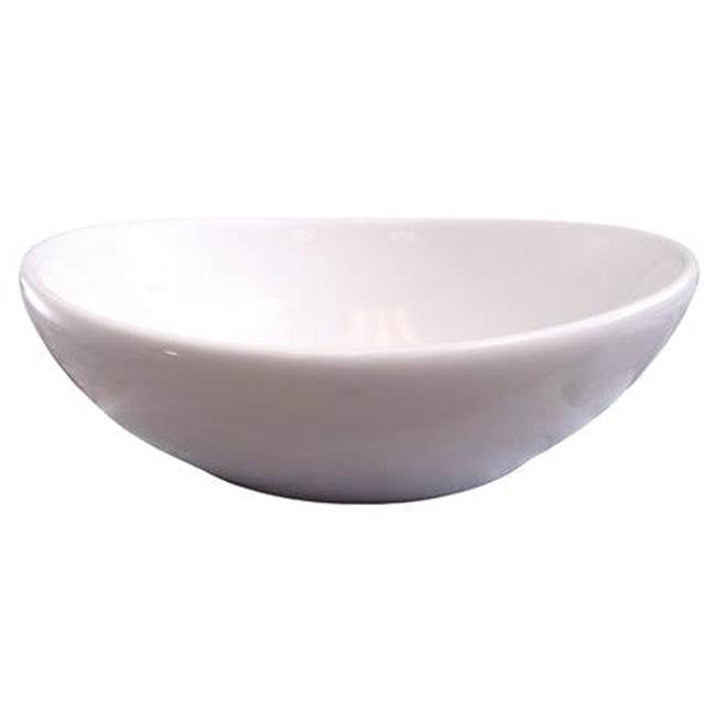 Barclay - Trina Above Counter Basin 15-3/8'', No Faucet Holes,White - White