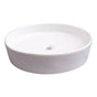 Barclay - Teslin Above Counter Basin 22'' Oval, No Faucet Hole, White - White