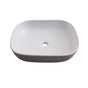 Barclay - Paulette Above Counter Basin 20'', Rect, No Faucet Holes, WH - White