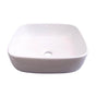 Barclay - Mentone Above Counter Basin 15-3/4'',Square, No Fct Hole,WH - White