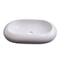 Barclay - Holten Above Counter Basin 25'', Oval, No Faucet Holes,WH - White