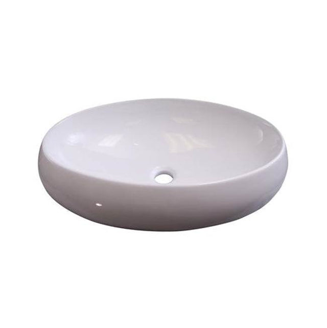 Barclay - Hanover Above Counter Basin 24'', Oval, No Faucet Holes, WH - White