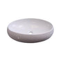 Barclay - Hanover Above Counter Basin 24'', Oval, No Faucet Holes, WH - White