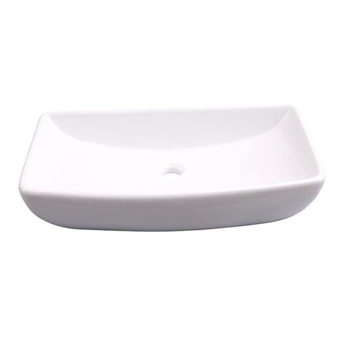Barclay - Palmyra Above Counter Basin 23-5/8'', Rect, No Fct Hole, WH - White