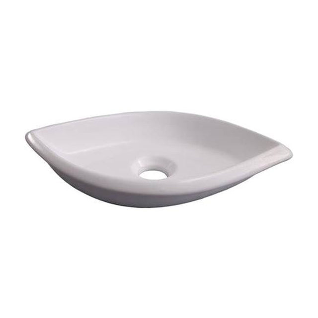 Barclay - Kai Above Counter Basin 16'', No Faucet Holes, WH - White
