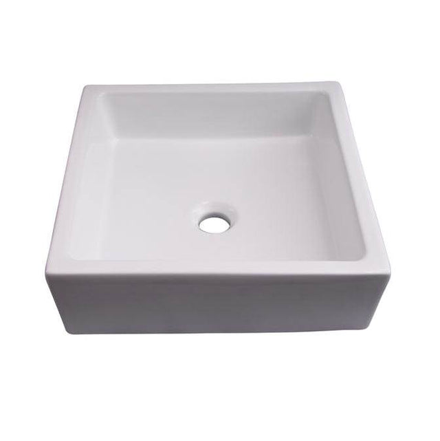 Barclay - Merom Above Counter Basin 15-3/4'',No Faucet Hole,WH - White