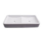 Barclay - Rosalie Above Counter 31-1/2'' Dbl Bowl, 1 Fct Hole Each, WH - White