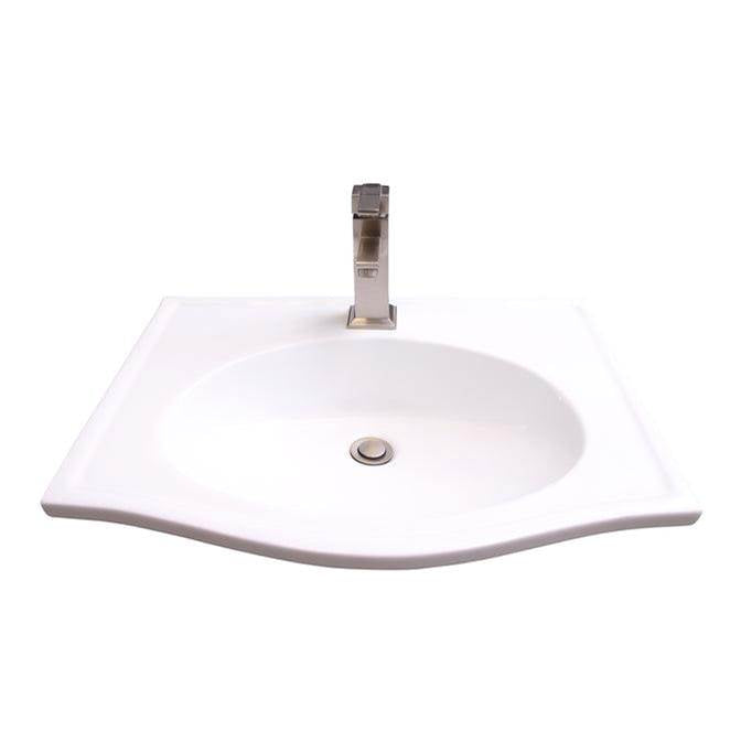 Barclay - Carlisle Wall Hung 24-1/2'', No Faucet Holes, WH - White