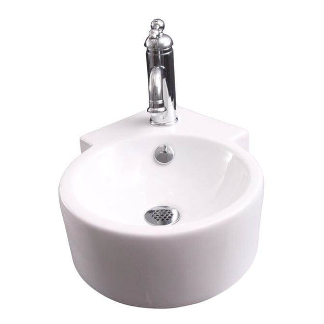 Barclay - Dyer Corner Wall Hung 12'',1Fct Hole,Circle basin, Overflow,WH - White