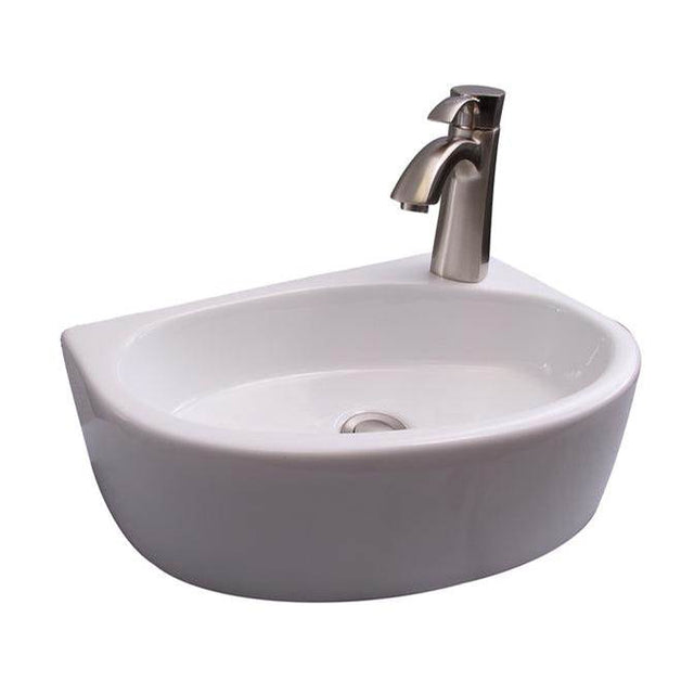 Barclay - Albion Wall-Hung Basin 17'' Left Faucet Hole,WH - White