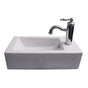 Barclay - Arcadia Rect Wall Hung 20''  Faucet hole on Left, WH - White