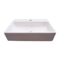 Barclay - Leanne Rect 20'' Wall Hung 1 Faucet hole,White - White