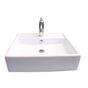Barclay - Markle Rect 20'' Wall Hung 1 Faucet hole,Overflow, White - White