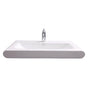 Barclay - Tevis Rect 36'' Wall Hung, 1 Faucet hole,Overflow, White - White
