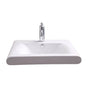 Barclay - Thad Rectangular 24'' Wall Hung 1 Faucet hole,Overflow, White - White