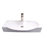 Barclay - Wallace Wall Hung 27'' Rect, Oval Basin,1 Faucet Hole,WH - White
