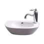 Barclay - Nimah Wall Hung 17-3/8'', Right Faucet Hole,Overflow, White - White