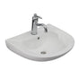 Barclay - Banks  Wall-Hung with 1 Faucet Hole, Overflow, White - White
