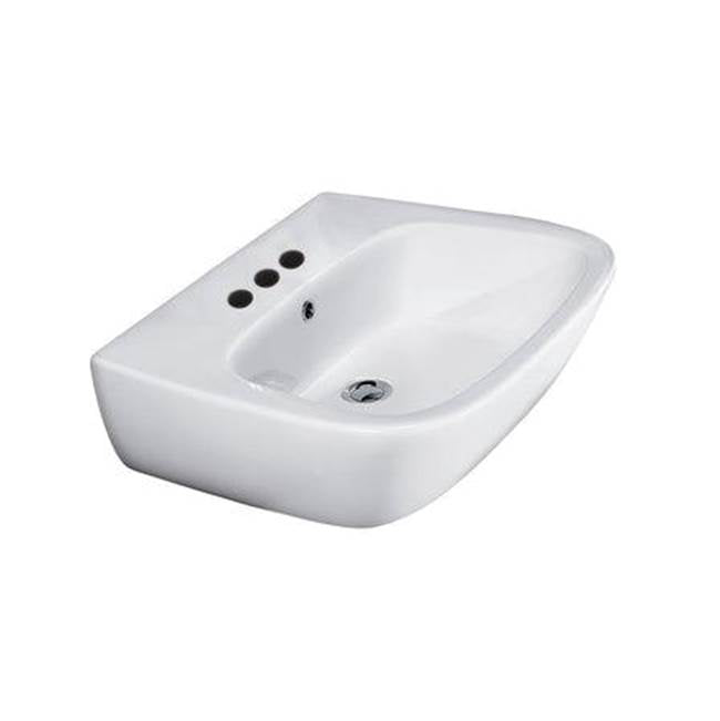 Barclay - Elena 500 Wall-Hung Basin 4'' Centerset, White - White