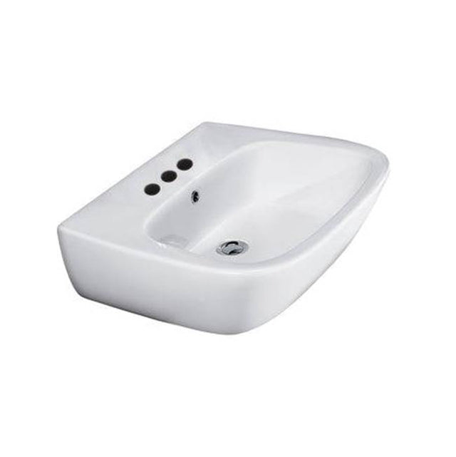 Barclay - Elena 500 Wall-Hung Basin 4'' Centerset, White - White