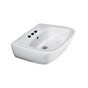 Barclay - Elena 500 Wall-Hung Basin 4'' Centerset, White - White