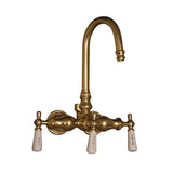 Barclay - Leg Tub Diverter w/Porcelain  Lever Hdles, Acry Tub, PN - Polished Nickel