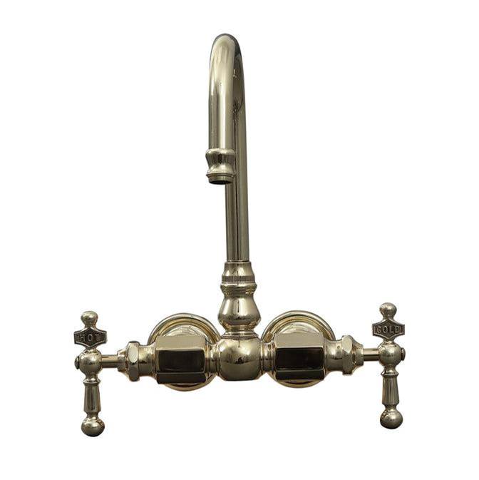 Barclay - Tub Filler w/Code Spout Metal  Lever Hdles, Polished Nickel - Polished Nickel