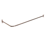 Barclay - Corner Rod 60'' x 26'' w/Flanges Polished Nickel - Polished Nickel