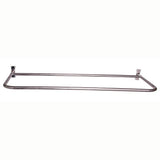 Barclay - 4145 ''D'' Shower Rod, 48 x 26'',  w/Flanges, Polished Nickel - Polished Nickel