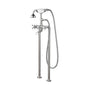 Barclay - Freestanding Tub Faucet W/Hand Shower,6'' Straight Body, BN - Brushed Nickel