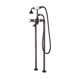Barclay - Freestanding Tub Faucet W/Hand Shower, 6'' Straight Body, ORB - Oil Rubbed Bronze