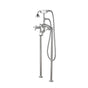 Barclay - Freestanding Tub Faucet W/Hand Shower, 8'' Curved Body,BN - Brushed Nickel