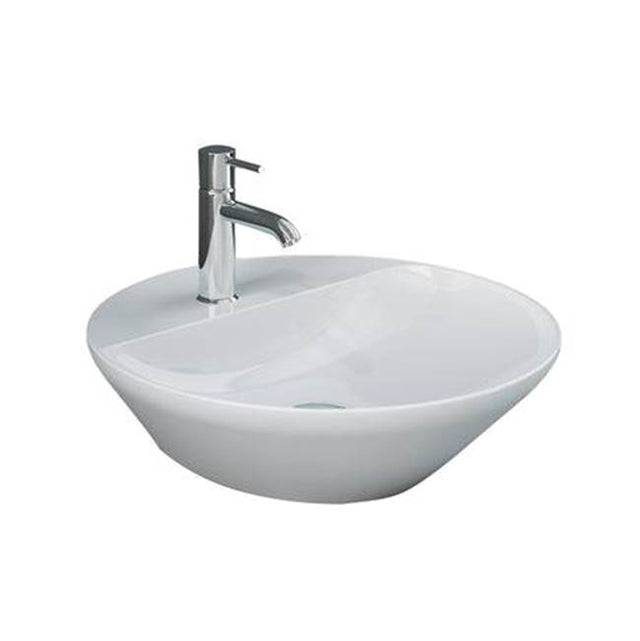 Barclay - Variant 16-1/2''x16-1/2'' Round CounterTop Basin,1-Tap hole,WH - White