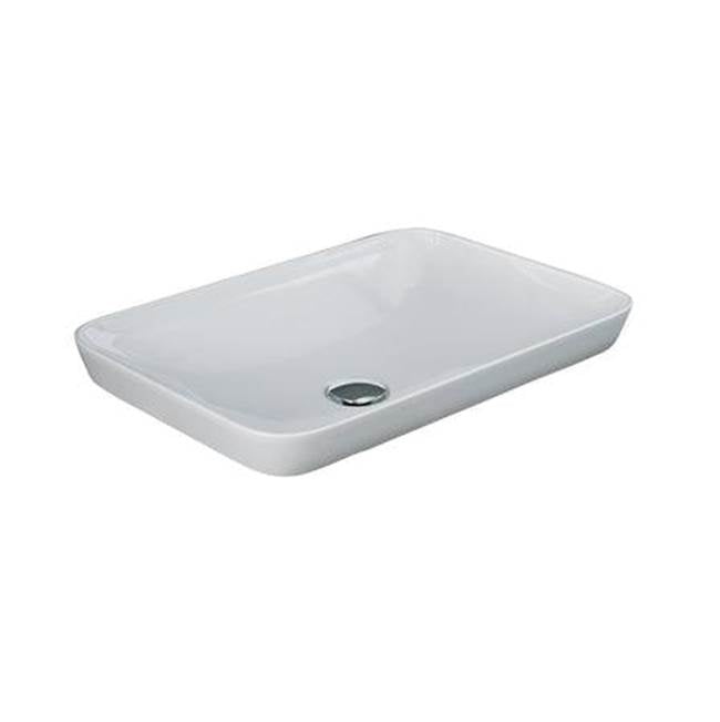 Barclay - Variant 21-5/8'' x 14'' Rect Drop-In Basin in White - White
